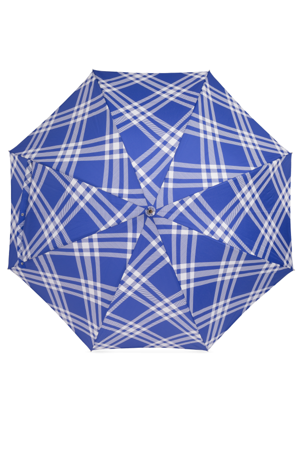 Blue Check Pattern Umbrella burberry edp SchaferandweinerShops GB burberry edp monogram motif cotton piqu polo shirt